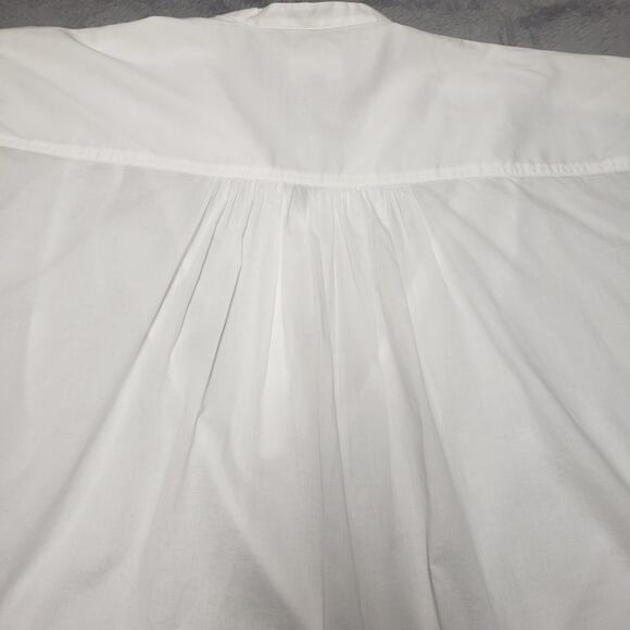 Universal Thread White Cotton Blouse XL – Mock Neck, Cap Sleeves, Casual Wear - Picture 4 of 8